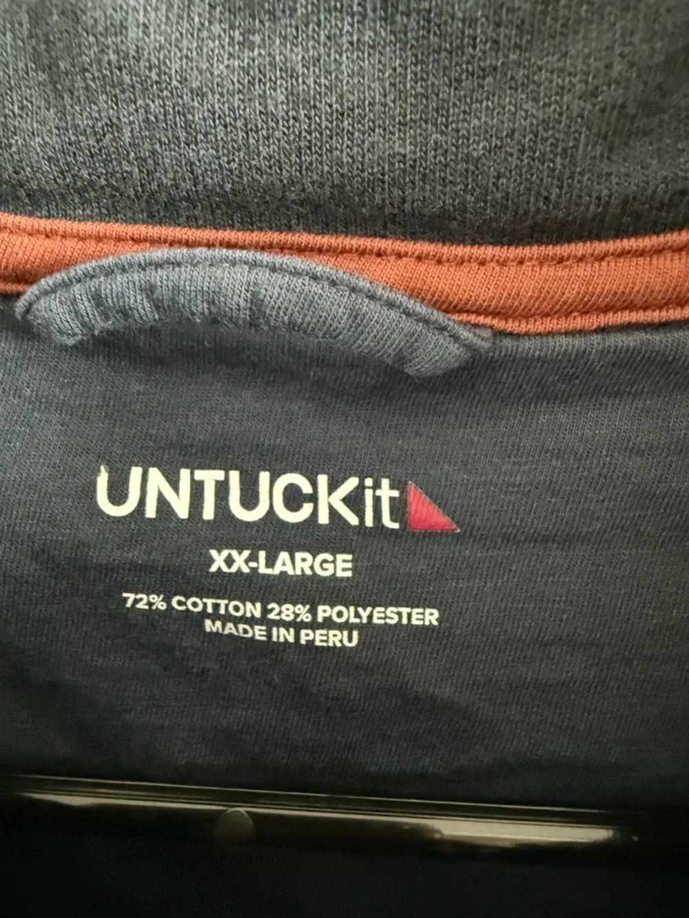 UNTUCKit Dark Navy 1/4 Snap Fleece Pullover Preppy Business Casual Men's XXL